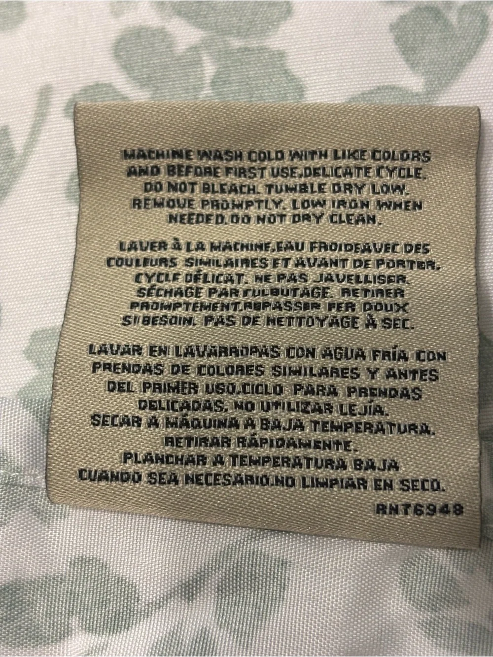 3 Pc Reaction Kenneth Cole Flat Sheet & 2 Pillowcase Set King Sage Green Leaves